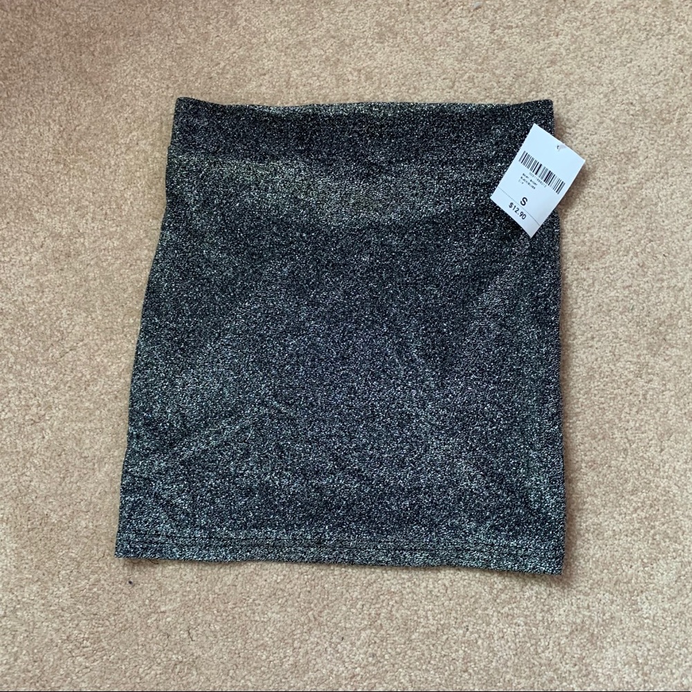 Sparkly Gray Bodycon Skirt
